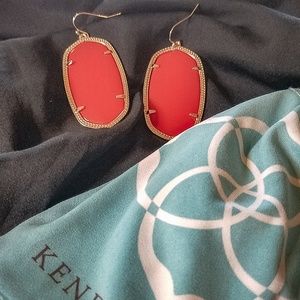 Kendra Scott Danielle Earrings in Dark Red